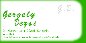 gergely dezsi business card